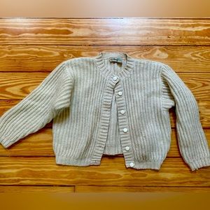 Cream mohair LL bean cardigan